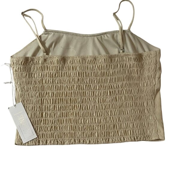 Sienna Sky Short Sleeve top cream Sweetheart Yops. Size L. Made in Vietnam. - Picture 7 of 7